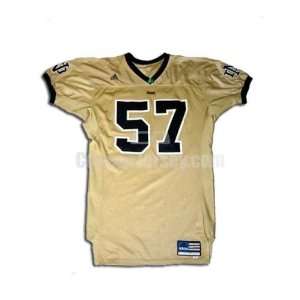  Gold No. 57 Game Used Notre Dame Adidas Football Jersey 