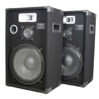 15 Inch Podium Pro Audio Stage DJ PA Home Deluxe Speaker Pair New 