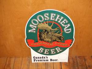 Vintage Moosehead Beer Bar Ad Sign Display Stand item  