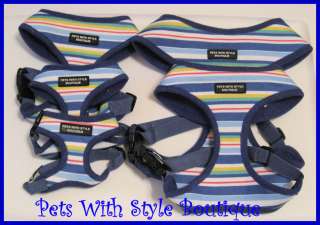 Bling Personalized Soft Dog Harness Stripe XS   XL  