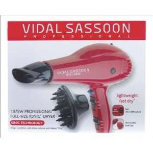  Vidal Sassoon Vs763/hair Dryer/1875w/ionic/3heats 