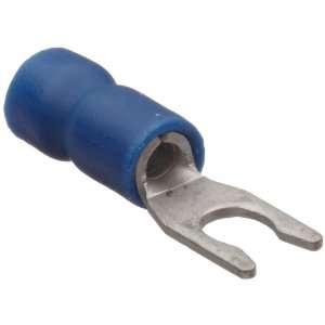 Morris Products 11708 Locking Spade Terminal, Vinyl Insulated, Blue 
