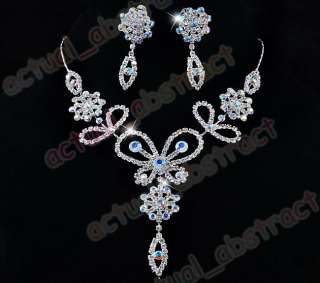 butterfly necklace earring 1SET for bridal  