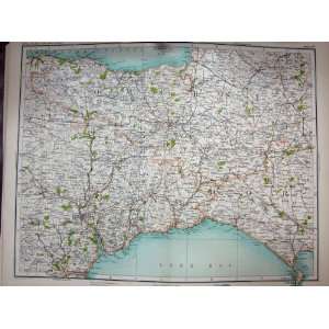  MAP 1891 EXETER ENGLAND EXETER WEYMOUTH AXMINSTER
