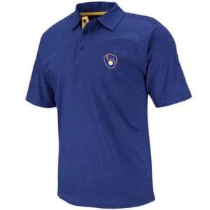   Brewers Royal Blue Noble Heathered Polo Shirt