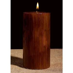  Carved candle 6 Toffee Pack of 2