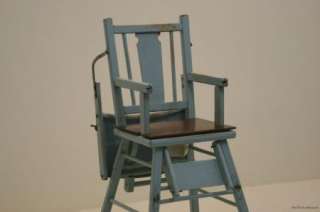 Lovely 1920s Vintage Painted Childs High Chair / Potty  