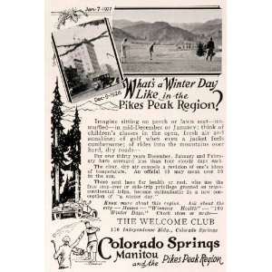 Ad Colorado Springs Manitou Pikes Peak Travel Tourism Winter Vacation 