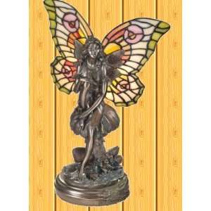   Stained glass fairy statue Light Lamp sculpture New 