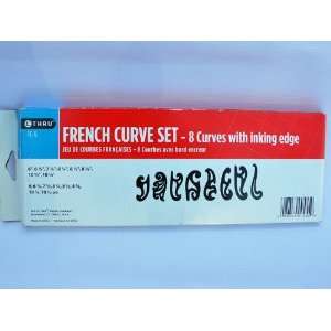  C Thru FC8 French Curves Set (8 Plastic Rulers) Arts 