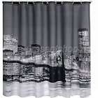   City Nocturne Pattern Bathroom Fabric Waterproof Shower Curtain bs100