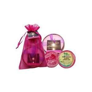  Loofah Soap & Monkeypod Candle Gift Set Sweet Plumeria Beauty