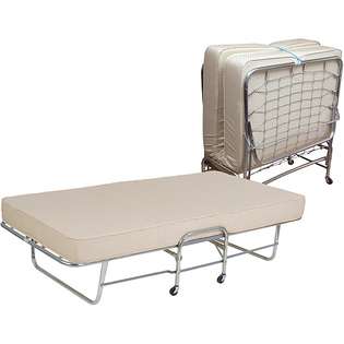  Folding Rollaway Bed with 6 inch Foam Mattress at  