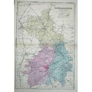  1881 Map Cambirdgeshire England Plan Cambridge March