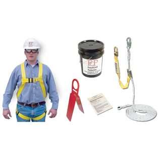 French Creek Roofers Kit Harness 1 1715 Anchor Lifeline Lanyard 