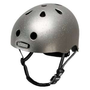 Nutcase Helmet   Silver Sparkle Model NTG2 3015S Street Sport Helmet 