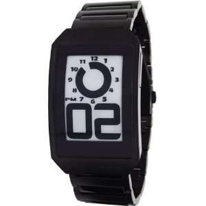   Hour E INK Curved Black Ion Plated Metal Band Watch Phosphor Watches