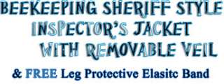   Sheriff Style Inspectors Jacket w/ Removeable Veil FREE Gloves/Strap