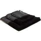 Popular Bath Caprice Black 3 Piece Towel Set