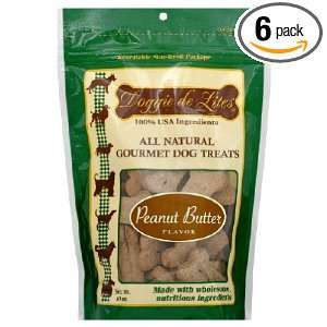 Doggie De Lites Treat Bag, Peanut Butter, 10 ounces (Pack of6)