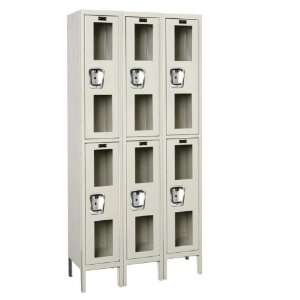  Hallowell Double Tier Three Wide Safety View Lockers 