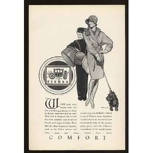   Fisher Comfort Lady Boy Terrier Dog Print Ad (12901)