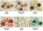 Prima * TEA ROSES * Collection Mulberry Paper Flowers Glittered