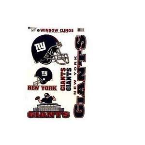  NFL Giants 11 by 17 Reusable Clings Set