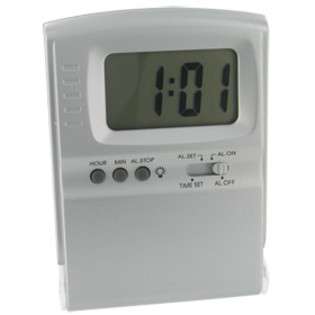 Generic LCD Travel Alarm Clock with Alternating Color Display Clear 