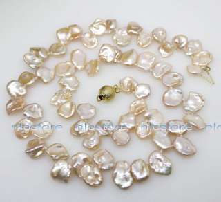 natural Pink Petal Reborn Keshi pearl necklace gem  