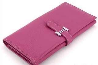 Genuine Leather Purse Tri fold Wallet Clutch Bag New H1  