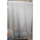  Vision Exchange Checkered Sheer White Shower Curtain