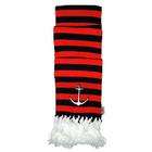 Sourpuss Black and Red Striped Anchor Scarf