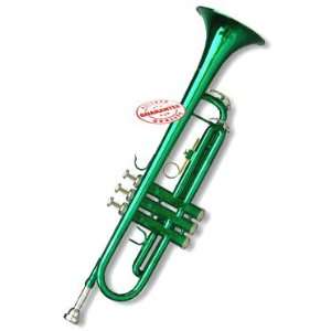  Merano Green Trumpet with Case, WTRUM GR Musical 