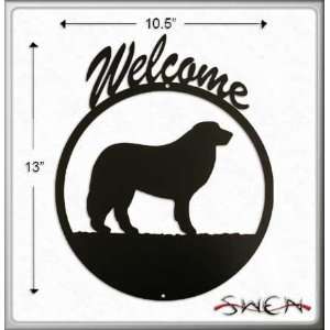  GREAT PYRENEES Black Metal Welcome Sign ~NEW~ Patio, Lawn 