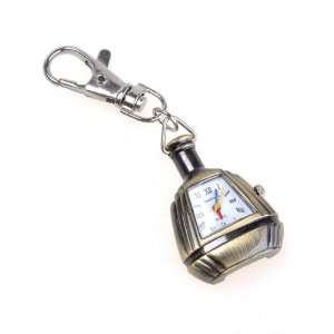   Wine Bottle Pocket Watch Key Ring Chain Xmas Gift