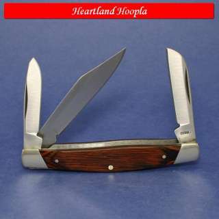 Buck Three Blade Stockman Knife With Wood Handles   BU371