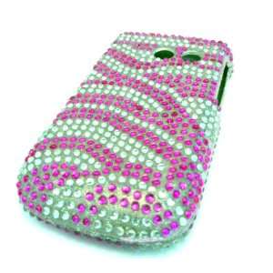  Samsung R375c Straight Talk Pink Zebra Bling Jewel Diamond 