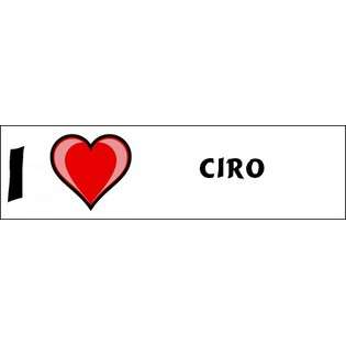 Love Ciro Bumper Sticker (3x12)  SHOPZEUS Computers & Electronics 