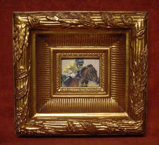 United We Ride, Horse,Miniature Frame Painting,14S4  
