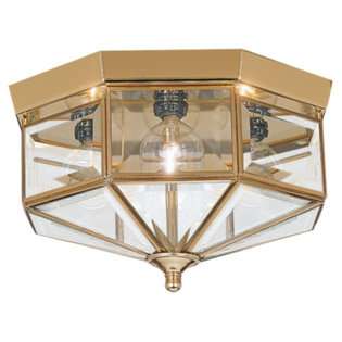   7662 02 Close To Ceiling Four Light Fixture   Polished Brass Finish