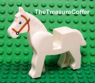 Lego Castel, Kingdom, Indiana Jones, Knights * WHITE HORSE * NEW 
