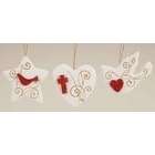   Gifts Porcelain Heart, Star and Dove Christmas Ornaments 4