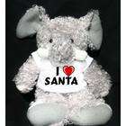 SHOPZEUS Plush Elephant (Slowpoke) toy with I Love Santa