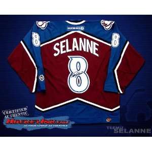 Teemu Selanne Jersey   Colorado Avalanche Maroon   Autographed NHL 