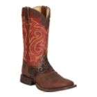 Rocky Womens Handhewn Square 11 5003   Tooled Saddle Cognac/Red