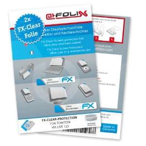 2 x atFoliX FX Clear Invisible screen protector for TomTom Via 