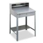 Tennsco Open Steel Shop Desk, 36wx30dx53 3/4h, Medium Gray