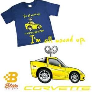  Designs BDC6STY907 XS C6 I m All Wound Up Youth Royal Blue Corvette 