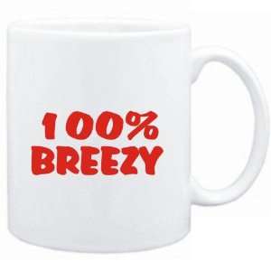  Mug White  100% breezy  Adjetives
